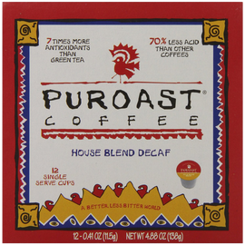 Puroast Low Acid Coffee Single Serve Keurig Compatible